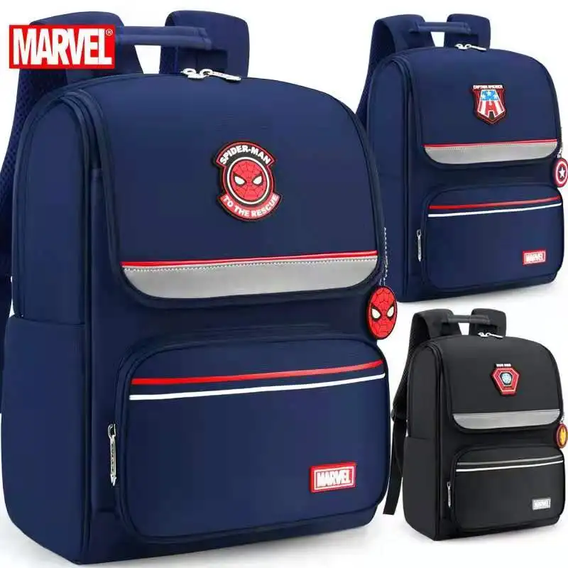 Disney New Mickey School Bags For Boys Primary Student Shoulder Orthopedic Backpack Spider Iron Man Captain America Mochilas