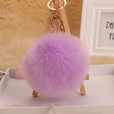 Сумка подвеска брелок ювелирные изделия 8 см мягкий мех кролика мяч сотовый