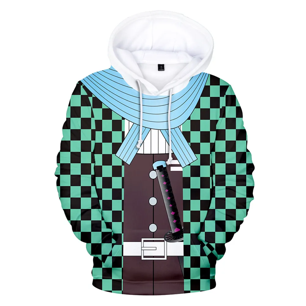 

3DDemon Slayer Harajuku Hoodie Men's Women's Street Sweatshirt Tops 3D Autumn Kawaii Pattern Comfortable Casual Pullover Clothes