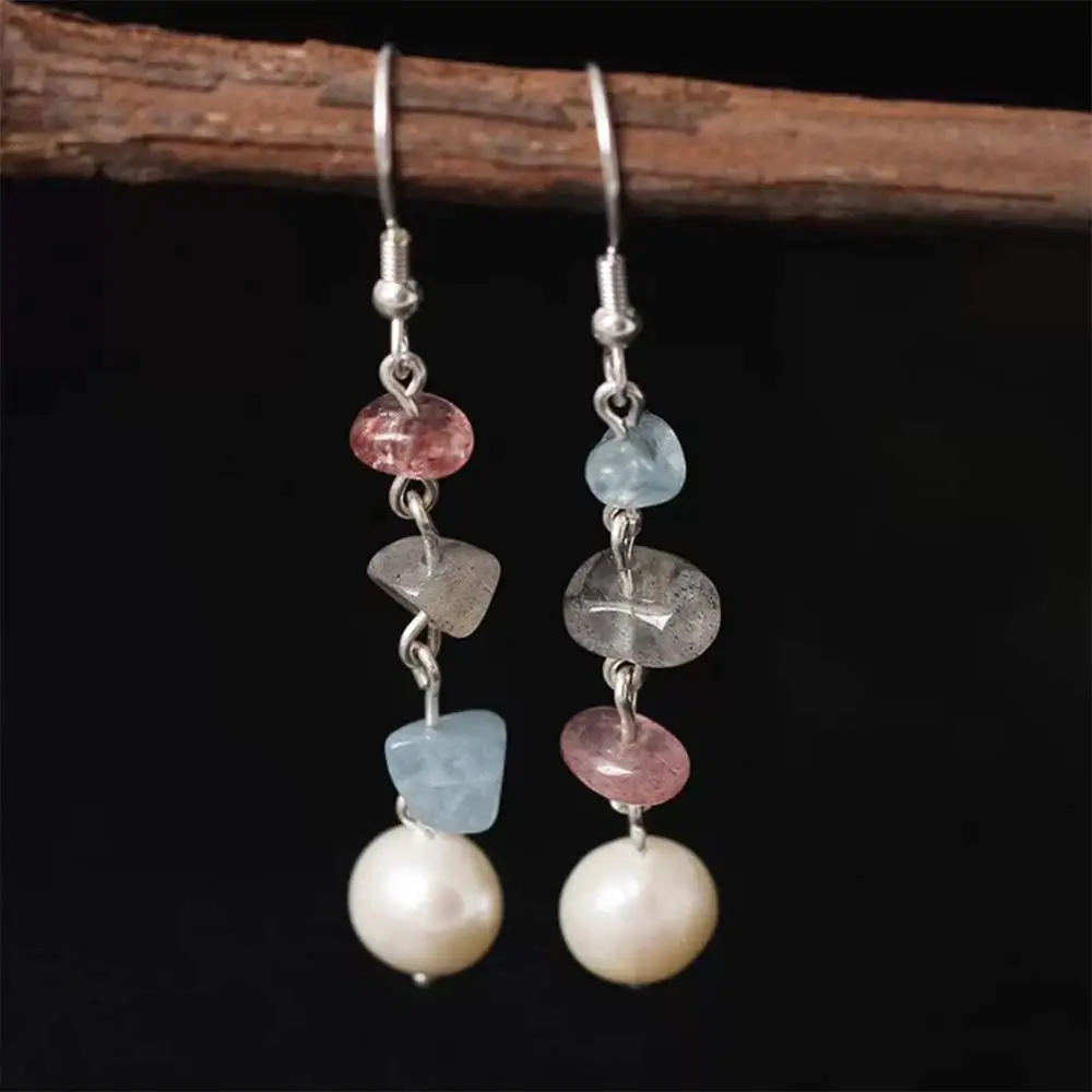 Набор из бусин с драгоценными камнями проволочные разделители для ушей бусины