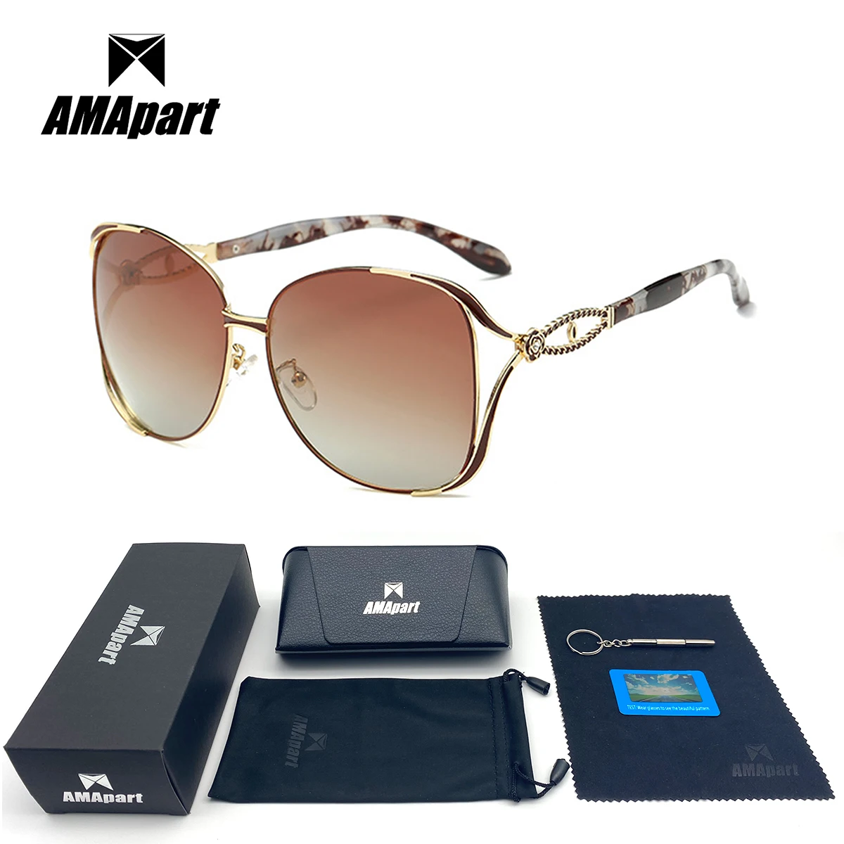 

AMApart High Quality Polarized Sunglasses For Women Driving Fishing Sports Outdoors UV400 Protection Anti-Glare