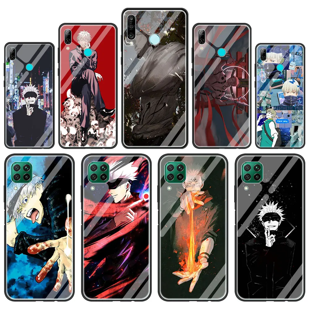 

Jujutsu Kaisen Yuji Itadori Glass Phone Case for Huawei P30 P40 Pro P20 P10 Lite P Smart Y6 Y7 2019 Z for Honor 20 8X 9X Cover