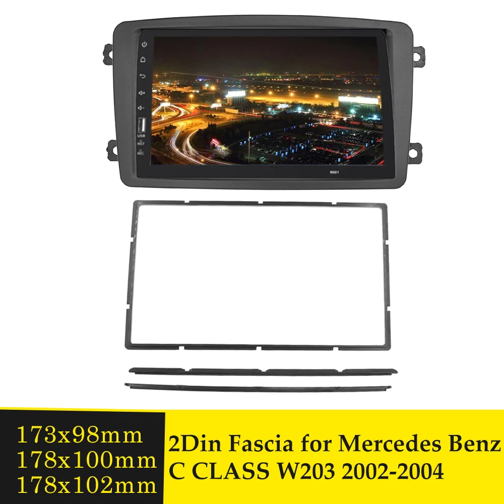Двойная Din Автомобильная фасция стерео радио рама пластины панели CD DVD панель