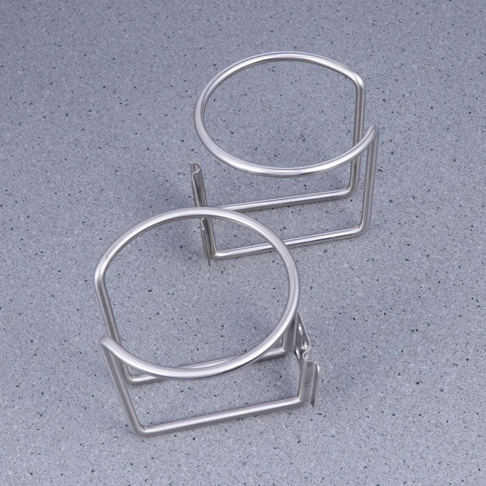 

2 Pcs Stainless Steel Anti-tilt Boat Ring Drink Cup Holder for Marine Yacht Truck RV Camper(7.5CM)