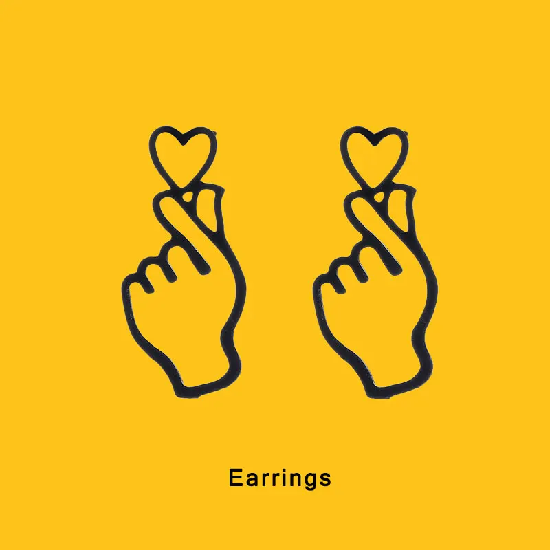 Новинка 2019 Модные металлические серьги с сердечками полые холодного ветра