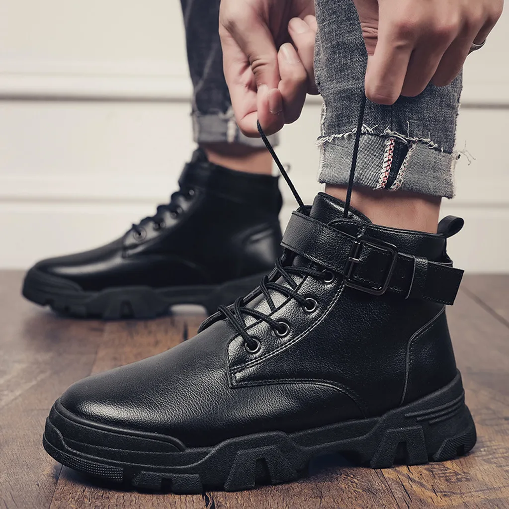 Мужские ботинки в стиле милитари тактические пустыни ретро сезон осень зима