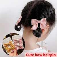 2pcsset hair clips for girls cute hairpins for kids colorful bows shape hairgrips sweet children barrettes kawaii accessories