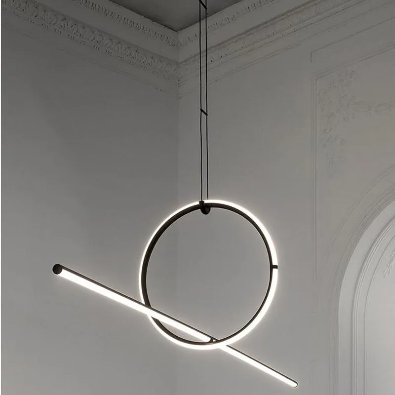 Светодиодный ная кольцевая люстра светильник геометрической формы в