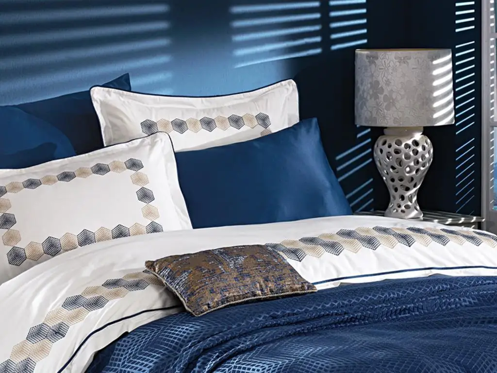 

eyizdiyar Sandy Beach Embroideried Bridal Set Indigo Blue