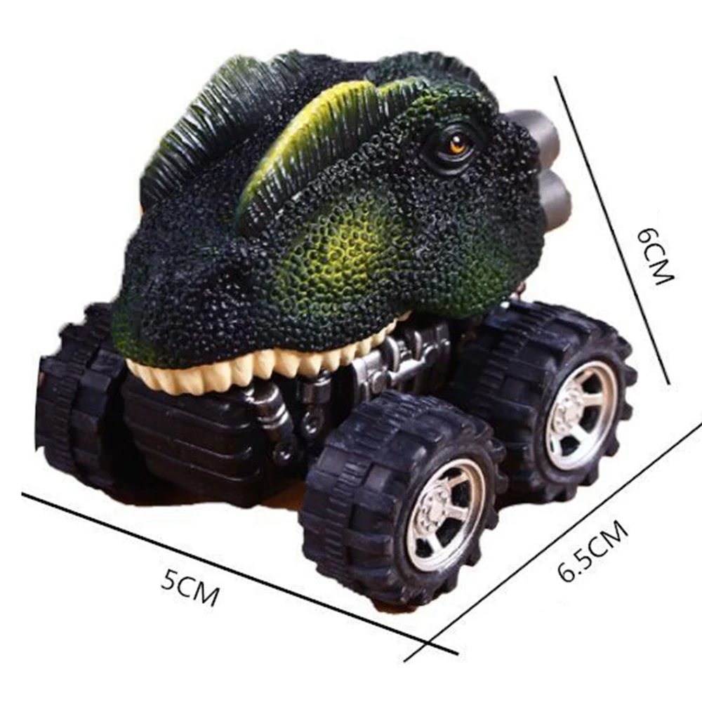 

6 Styles Mini Pull Back Car Dino Toy Big Tire Wheel 3-14 Years Old Boy Girl Creative Gift for Kids Pull Back Dinosaur Model Toys