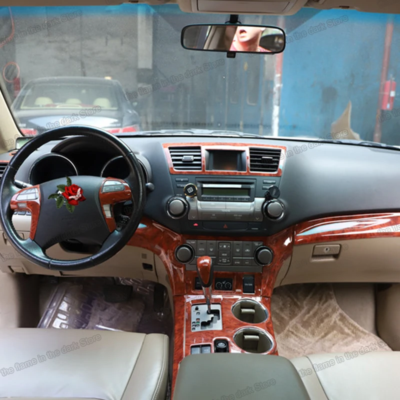 

Lsrtw2017, желто-персиковые накладки на панель приборов автомобиля, подлокотник, панель передач для toyota highlander 2008, 2009, 2010, 2011, 2012, 2013