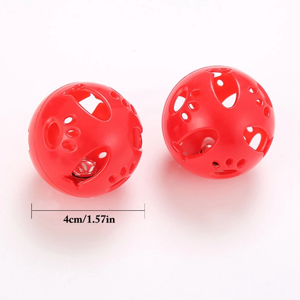 

5pcs Hollow Ball Cat Toys Interactive Cat Rattle Ball Toy Kitten Bell Toy Cat Toys Plastic Play Balls for Catch Cats Supplies
