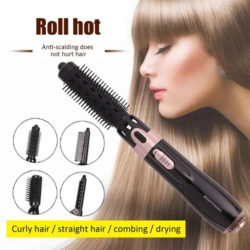 

Расческа-выпрямитель для волос, 4 в 1, с отрицательными ионами