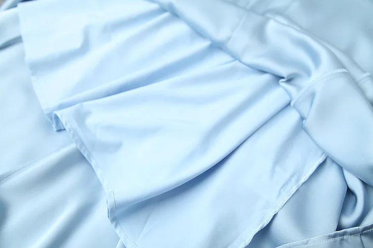 

New 2021 Spring Hollow Lapel with Three-quarter Sleeves Fashion Dress In Solid Color European and American Women's Clothing