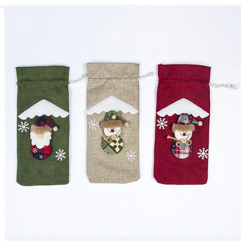 Hei Bao мультфильм рождественское красное вино набор льняная Рождественская