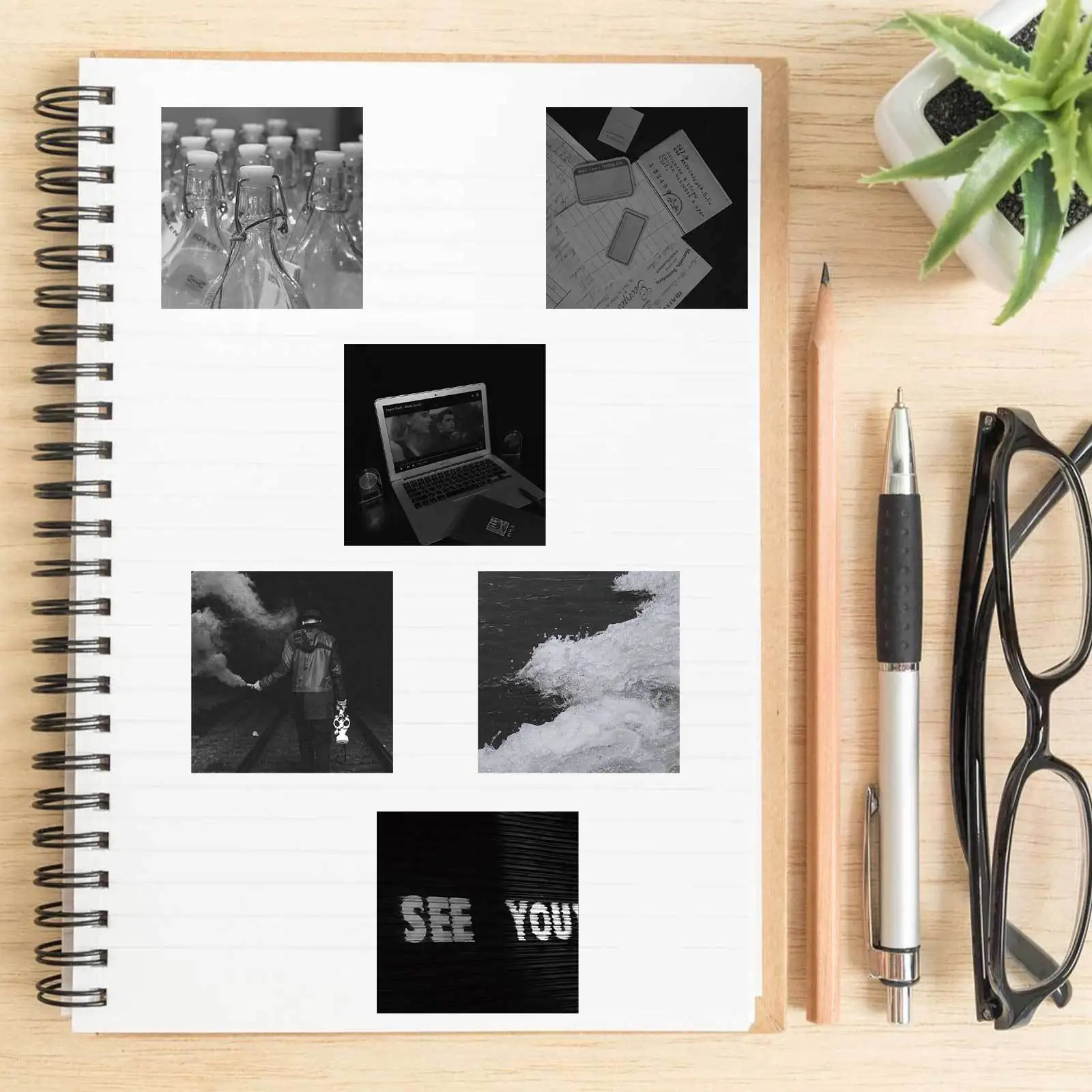 Стильная крутая черная наклейка в стиле Ins 10/30/50 шт. эстетике сделай сам для