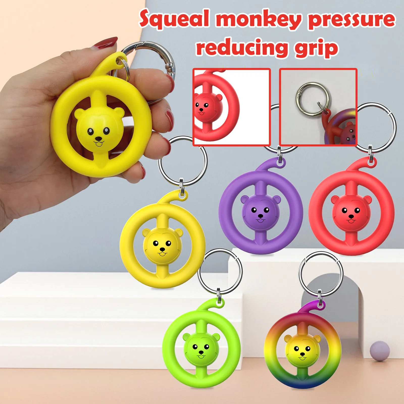 

Squishy Monkey Slow Rising Squeeze Toys Children Adult Decompression Grip Finger Anti-stress Fidget Toy Stress Reliever Toys