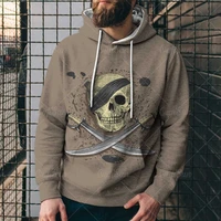 cool skull pattern 3d printed mens hoodies long sleeve pullover sweatshirts harajuku oversized hoodies breathable mens clothes