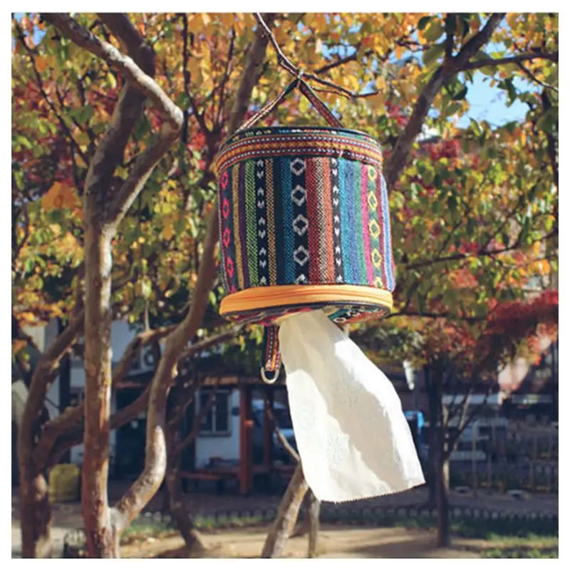 

Ethnic Toilet Paper Storage Holder Roll Case Outdoor Camping Tent