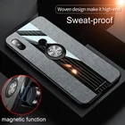 Чехол с магнитным кольцом на палец для Xiaomi Redmi Note 5 Pro, чехол с тканым дизайном, высококачественный чехол для Redmi Note 5Pro, задняя крышка