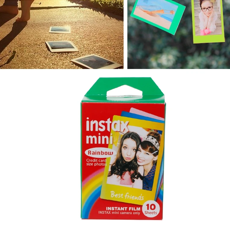 10 листов радужной кружевной мгновенной фотобумаги Mini7 8 25 70 90 пленка для камеры Polaroid X6HB