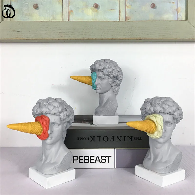 Фигурка из искусства Давида хит-мороженого статуя украшение смолы Европейский