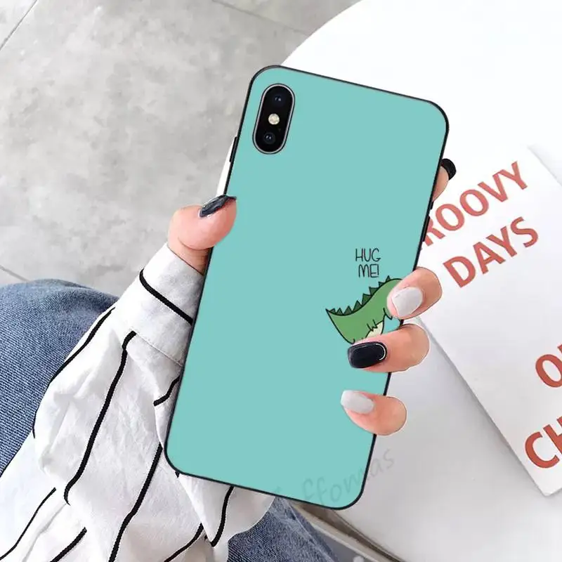 

Dinosaur cute Cartoon couple luxury brand Phone Case cover for iPhone 11 12 pro XS MAX 8 7 6 6S Plus X 5S SE 2020 XR