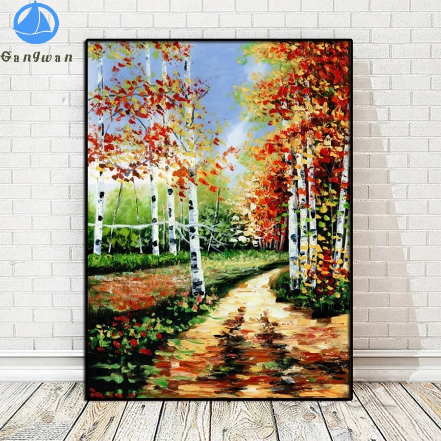 

Diamond Painting Abstract landscape art, forest trail Full Drill Square DIY Diamond Embroidery Cross Stitch Mosaic Home Decor