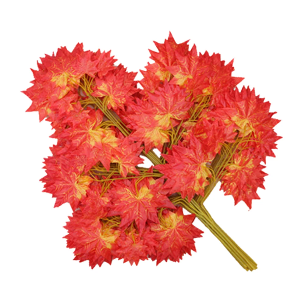 12 шт. декоративные кленовые листья для украшения дома|Искусственные растения| |