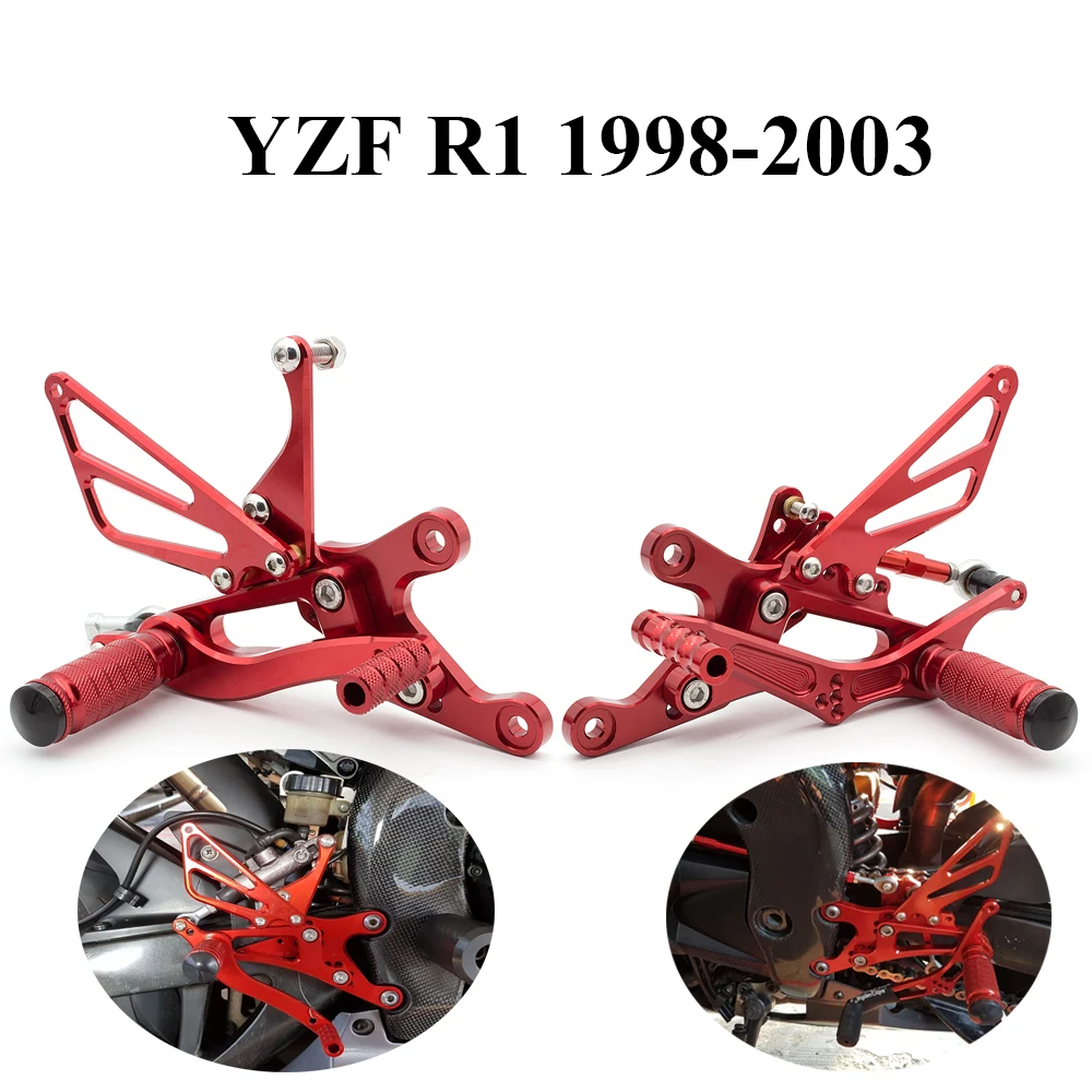 

ЧПУ обратный GP переключатель задний комплект для Yamaha YZF R1 01 02 1998-2003 регулируемые колышки для ног задние комплекты для подножки R1 колышки для ...
