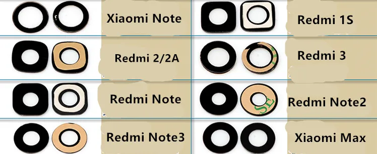 Оригинальный стеклянный объектив для задней камеры Xiaomi Note Max Redmi 1S 2 2A 3 Note2 Note3