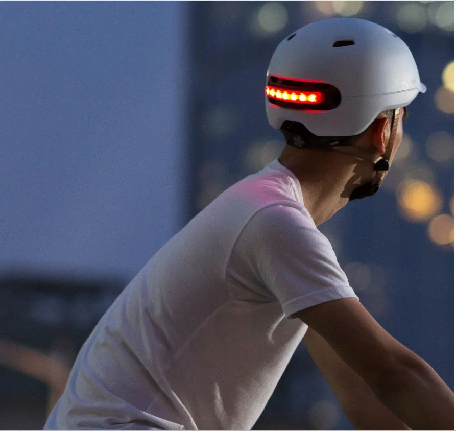 XiaoMi youpin умный Светящийся Шлем IPX4 водонепроницаемый удобный дышащий автоматический светочувствительный светодиодный предупреждающий легкий шлем