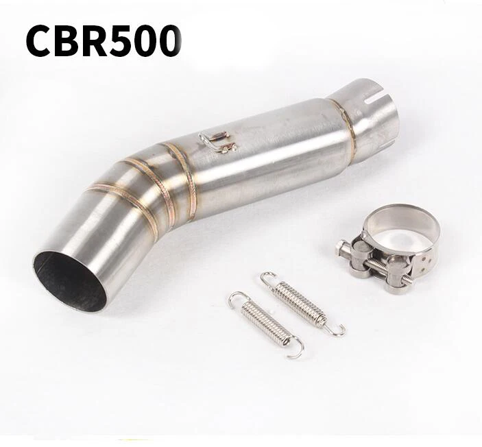 

Модифицированная выхлопная труба CBR300 для мотоцикла, спортивного автомобиля, средняя секция CBR500, средняя секция, выхлопная труба без застеж...