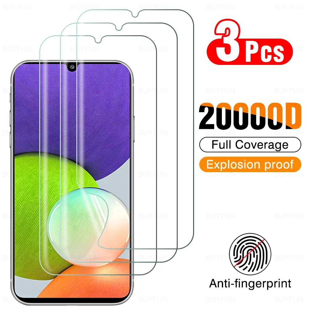 

3Pcs Full Cover Hydrogel Film For Samsung Galaxy A22 4G Screen Protection For Samsong Sumsung A 22 6.4" Protector Film Not Glass