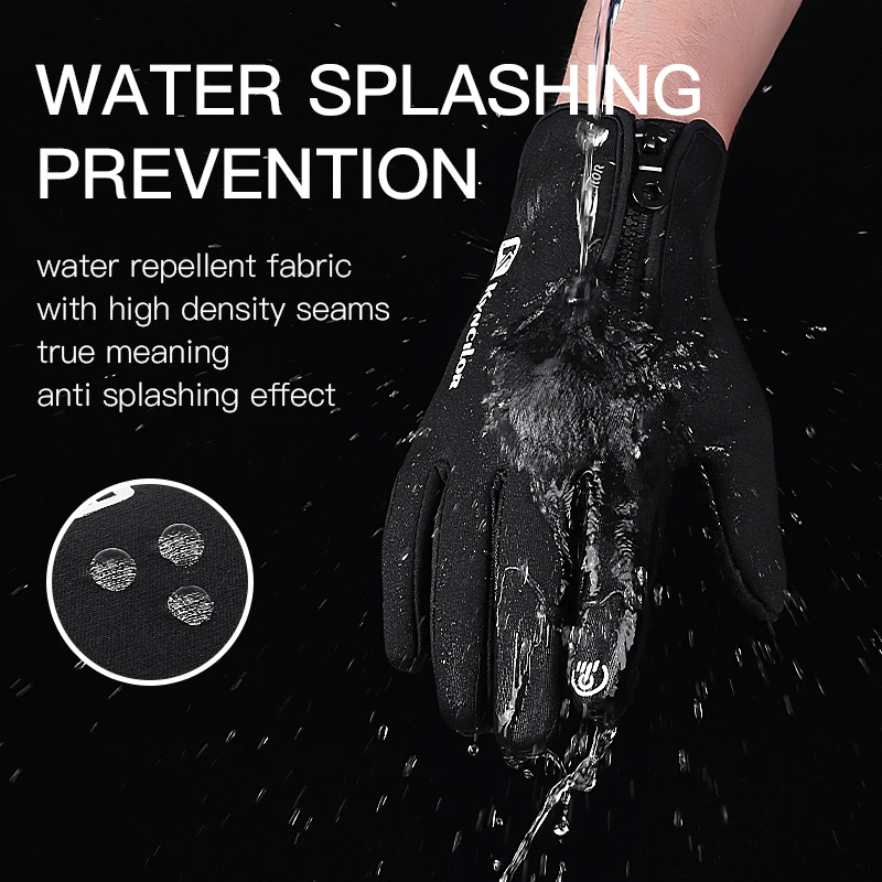 Зимние ветрозащитные теплые перчатки унисекс для занятий спортом на открытом