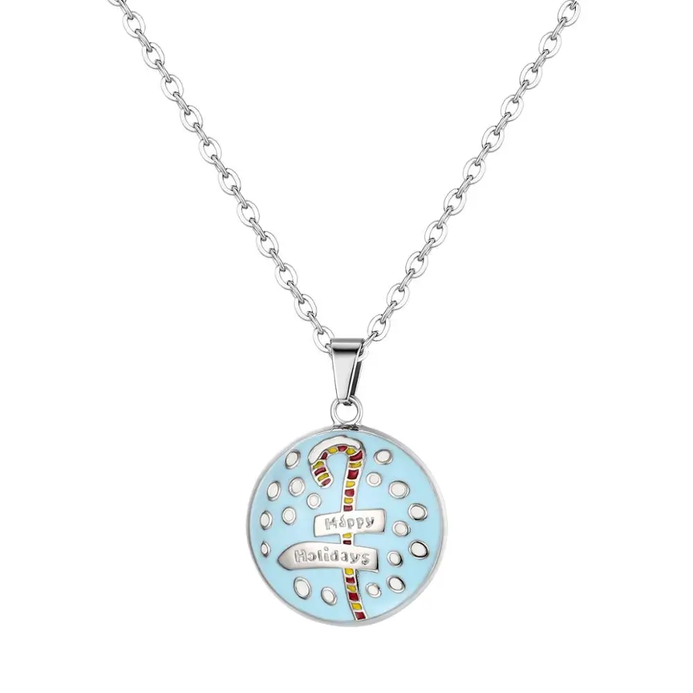 BONISKISS Новое модное рождественское ожерелье Рождественская елка снежинка