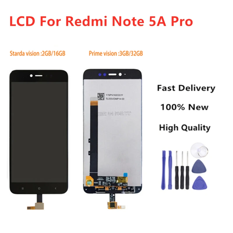 Для Xiaomi Redmi Примечание 5A ЖК-дисплей с сенсорным экраном дигитайзер в сборе без