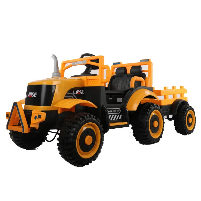 Детский экскаватор уличная игрушка негабаритный трактор Электрический 4WD мальчик детская коляска зарядка инженерный ребенок строительный автомобиль - Color: Charging yellow
