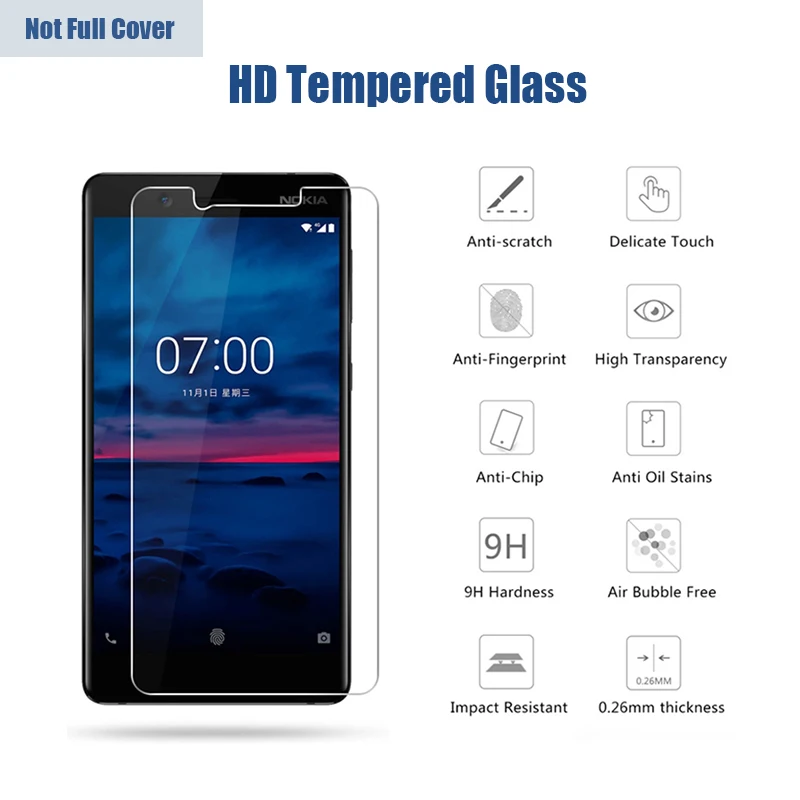 Защитное стекло для Nokia 8 1 9 PureView защита экрана X X71 X2 XL Lumia 520 530 535 630 HD Прозрачная 9H