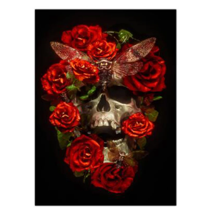 

5D DIY Diamond Painting Skull Flower Animal Full square Round Embroidery Picture Rhinestone Home Decoration Art Craft WG2612