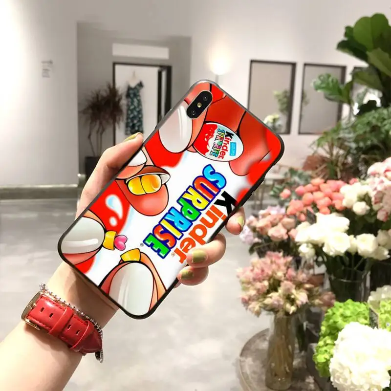 PENGHUWAN Cute Kinder Joy surprise egg Black TPU Soft Rubber Phone Cover for iPhone 11 pro XS MAX 8 7 6 6S Plus X 5S SE XR case | Мобильные
