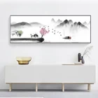 Китайский абстрактный дзэн пейзаж картина маслом на холсте плакаты и принты настенные картины для гостиной домашний Декор без рамки