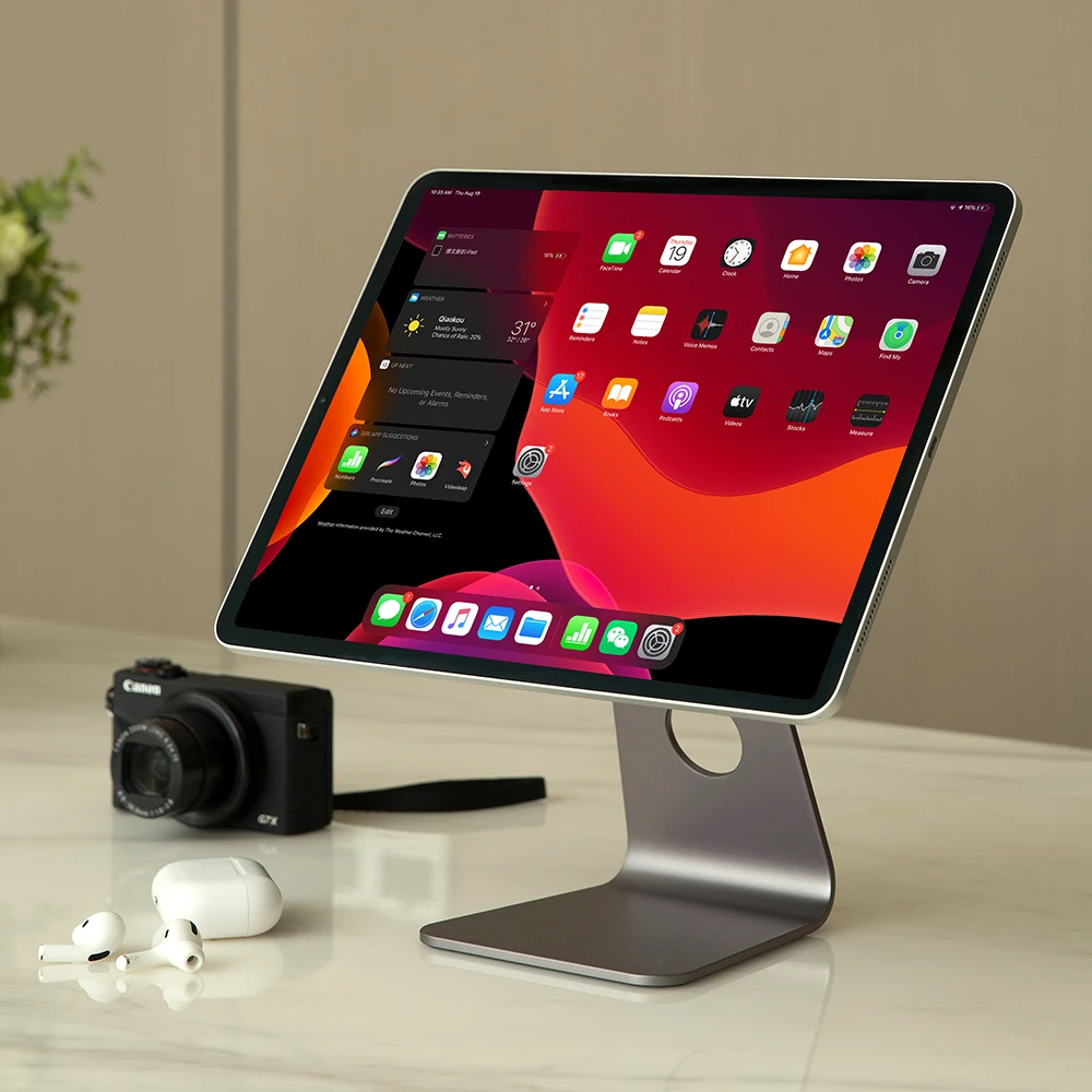 Фото iPad Magnetic Stand Aluminum Bracket For 360° Rotation Tablet Holder Pro 12.9/11 Inch Air Компьютеры и офис iPad Magnetic Stand Aluminum Bracket For 360° Rotation Tablet Holder Pro 12.9/11 Inch Air Компьютеры и офис