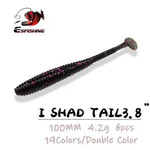 ESFISHING приманка для рыбной ловли, мягкий хвост 100 мм, для ловли карпа рыбалка на щуку, окуня, форели, в соленой воде