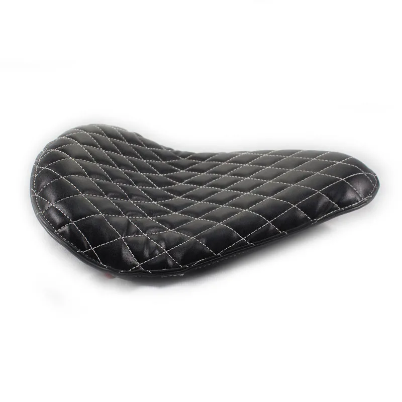 

Motorcycle Seat Cushion Solo Driver Seat with Spring for Chopper Bobber Custom Sportster Dyna