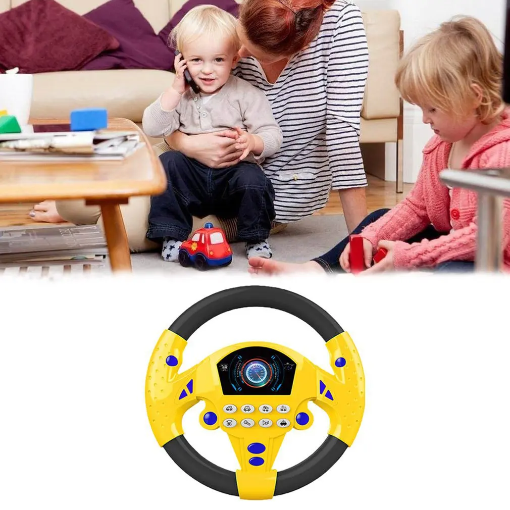 Рулевое колесо игрушечного автомобиля детское рулевое с имитацией света и звука