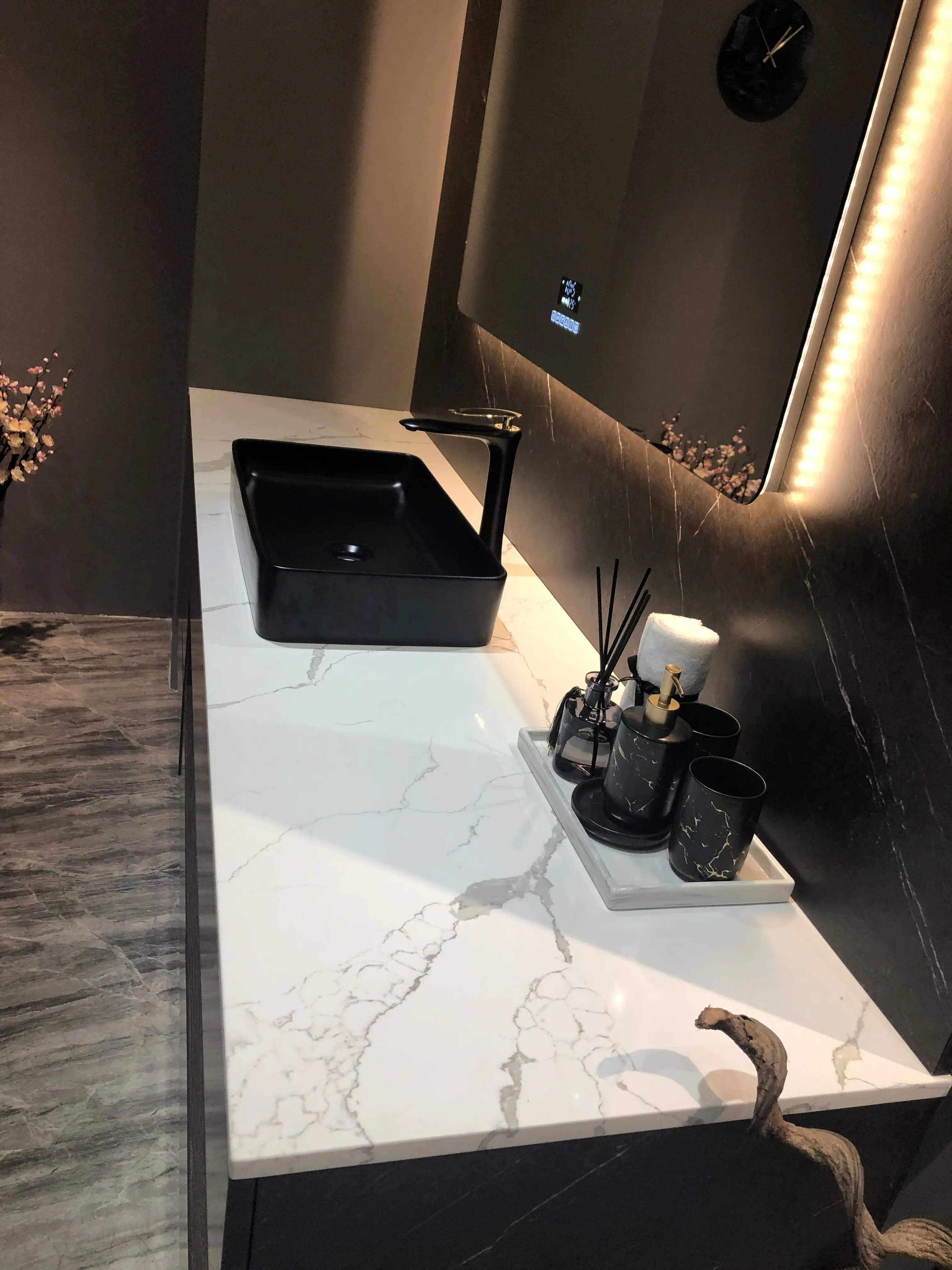 Современный индивидуальный шкафчик под раковину умное освещение для ванной