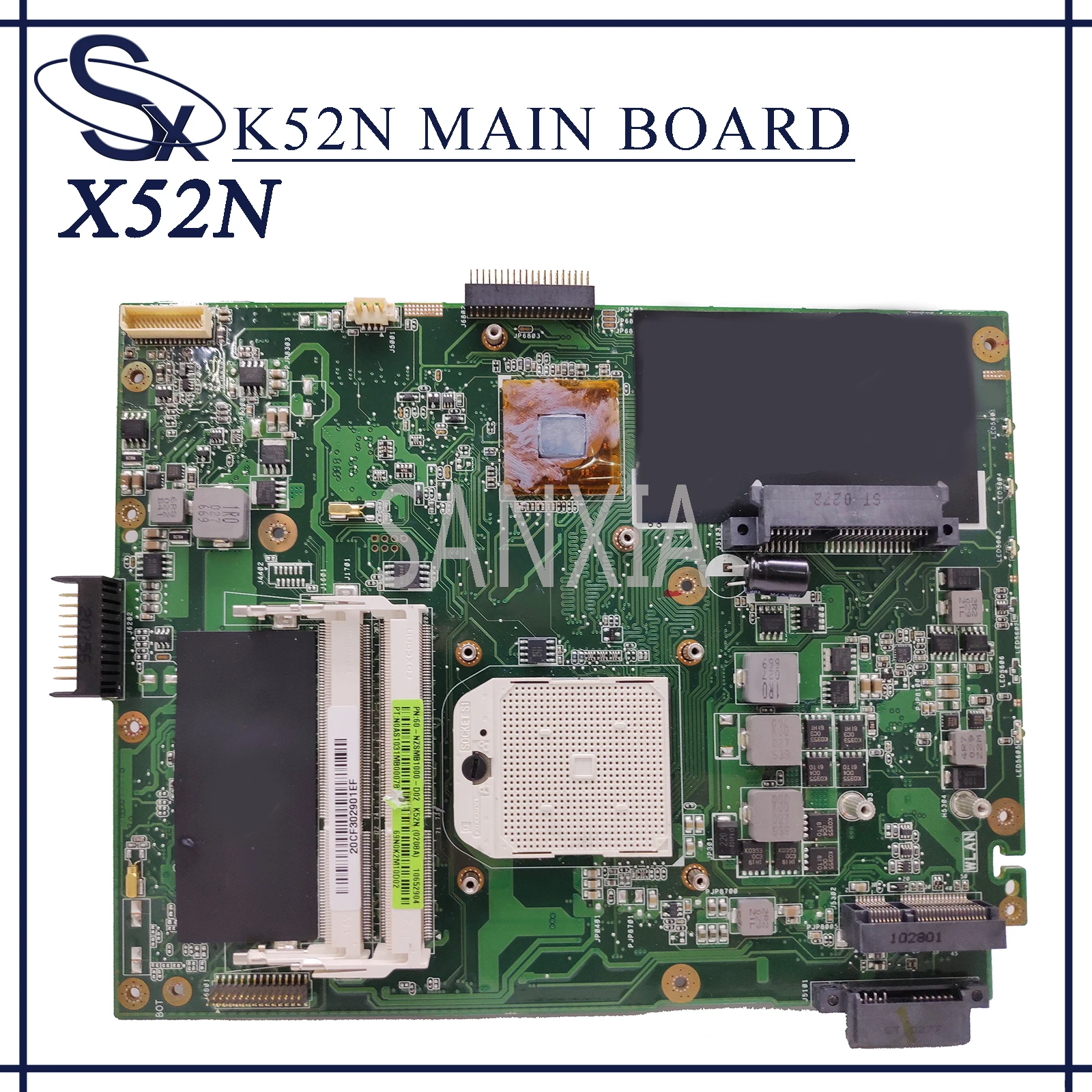 Материнская плата KEFU K52N для ноутбука ASUS X52N A52N оригинальная материнская