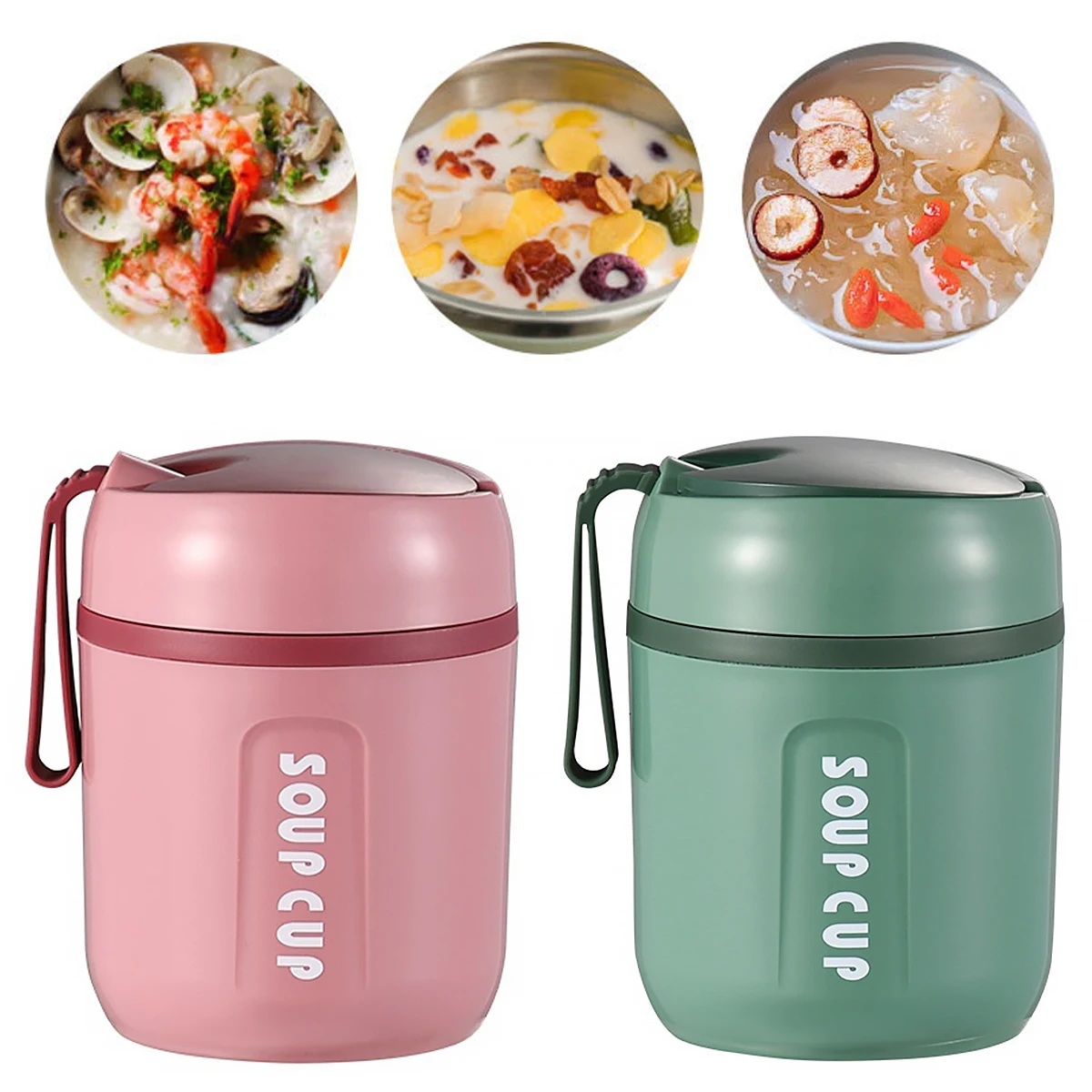 

Thermos Lunch Box 480ML Food Flasks Thermal Insulated Soup Container Protable Lunch Flask for Kids Leak Proof Soup Flask 2022