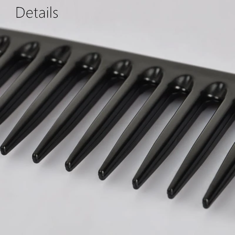 НОВАЯ Портативная Черная Расческа с широкими зубьями из черного АБС пластика